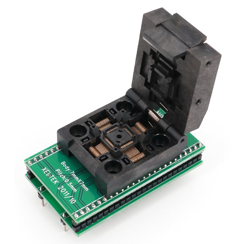 1 pcs - Seeit 0.5mm Pitch IC Socket Adapter, 48 Pins Female TQFP to 48 Pin Male DIP