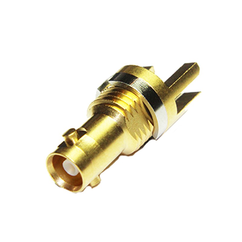 1 pcs - COAX Connectors, jack PCB Mount Micro BNC Connector, 75Ω, Solder Termination, Straight Body