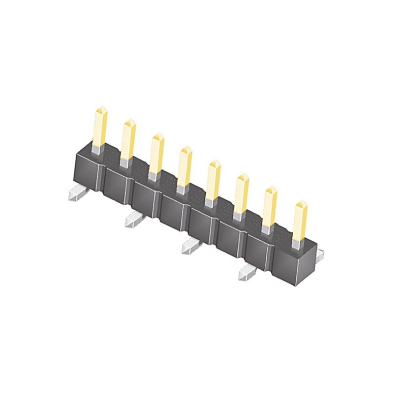 1 pcs - Samtec TSM Series Straight Surface Mount Pin Header, 8 Contact(s), 2.54mm Pitch, 1 Row(s), Unshrouded