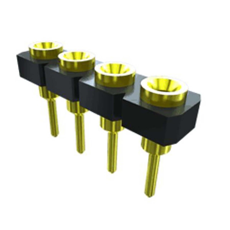 1 pcs - Samtec SL Series Straight Through Hole Mount PCB Socket, 6-Contact, 1-Row, 2.54mm Pitch, Solder Termination