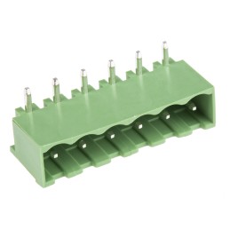 10 pcs - RS PRO 5.08mm Pitch 6 Way Right Angle Pluggable Terminal Block, Header, Through Hole, Solder Termination