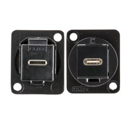 1 pcs - RS PRO Straight, Panel Mount, Female to Male Type C USB Connector