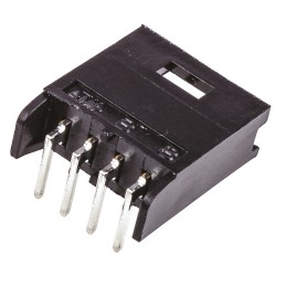 10 pcs - TE Connectivity AMPMODU MOD II Series Right Angle Through Hole PCB Header, 4 Contact(s), 2.54mm Pitch, 1 Row(s),