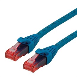 1 pcs - Roline Cat6 Male RJ45 to Male RJ45 Ethernet Cable, U/UTP, Blue LSZH Sheath, 2m, Low Smoke Zero Halogen (LSZH)