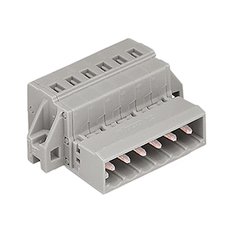 1 pcs - Wago 5mm Pitch 5 Way Pluggable Terminal Block, Feed Through Header, Through Hole, Screw Termination