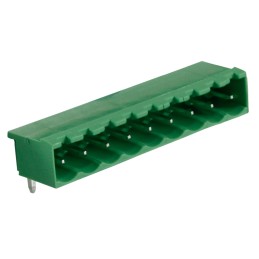 10 pcs - RS PRO 5.08mm Pitch 9 Way Right Angle Pluggable Terminal Block, Header, Through Hole, Solder Termination