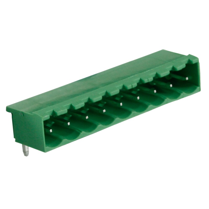 10 pcs - RS PRO 5.08mm Pitch 9 Way Right Angle Pluggable Terminal Block, Header, Through Hole, Solder Termination