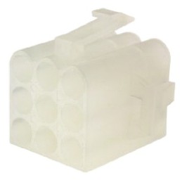 10 pcs - TE Connectivity, Commercial MATE-N-LOK Male Connector Housing, 6.1mm Pitch, 9 Way, 3 Row