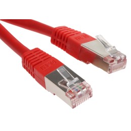 1 pcs - RS PRO Cat6 Male RJ45 to Male RJ45 Ethernet Cable, S/FTP, Red PVC Sheath, 0.5m