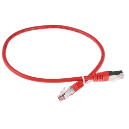 1 pcs - RS PRO Cat6 Male RJ45 to Male RJ45 Ethernet Cable, S/FTP, Red PVC Sheath, 0.5m