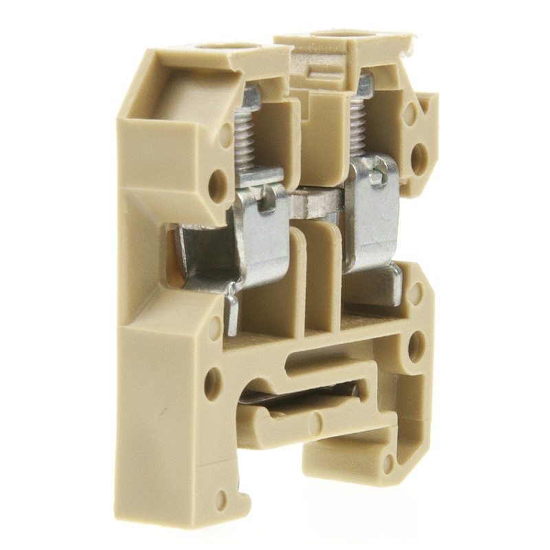 10 pcs - Weidmuller AKZ Series Brown Standard Din Rail Terminal, 4mm², Single-Level, Screw Termination