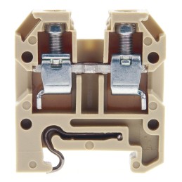 10 pcs - Weidmuller AKZ Series Brown Standard Din Rail Terminal, 4mm², Single-Level, Screw Termination