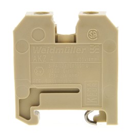 10 pcs - Weidmuller AKZ Series Brown Standard Din Rail Terminal, 4mm², Single-Level, Screw Termination