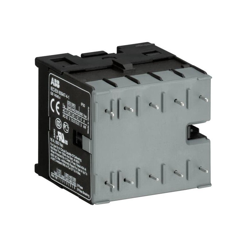 10 pcs - ABB GJL121 Series Contactor, 24 V dc Coil, 3-Pole, 20 A, 4 kW, 3N0/1NC