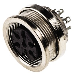 1 pcs - Amphenol C 091 D Series, 6 Pole Din Socket Socket, 5A, 300 V ac/dc IP67