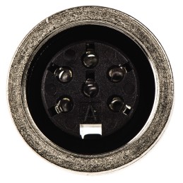 1 pcs - Amphenol C 091 D Series, 6 Pole Din Socket Socket, 5A, 300 V ac/dc IP67