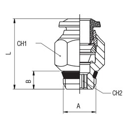 10 pcs - RS PRO Push-in Fitting, R 1/8 Male to Push In 6 mm, Threaded-to-Tube Connection Style