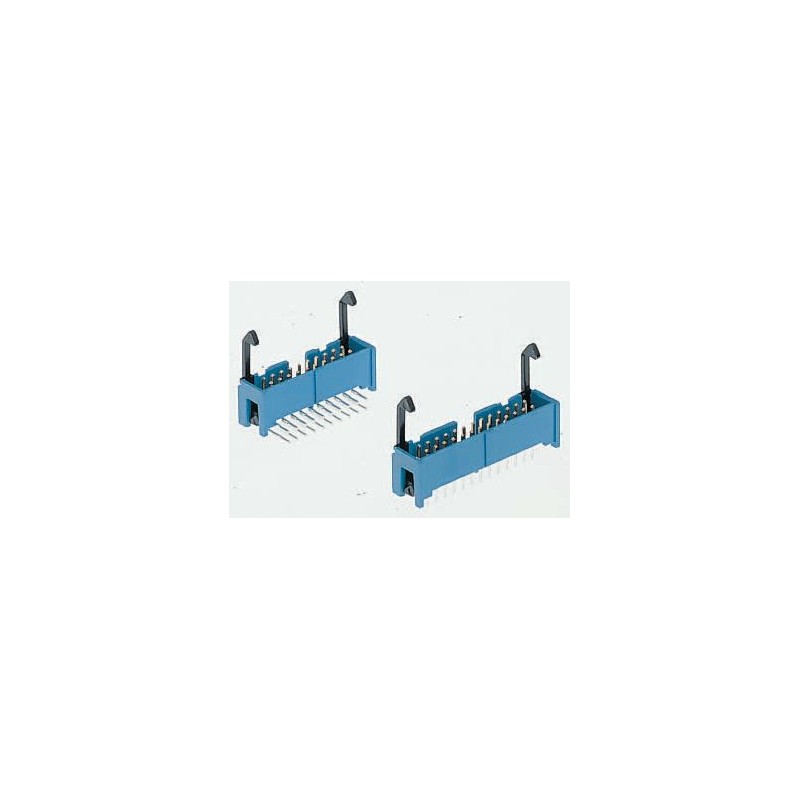 1 pcs - TE Connectivity AMP-LATCH Series Straight Through Hole PCB Header, 50 Contact(s), 2.54mm Pitch, 2 Row(s), Shrouded
