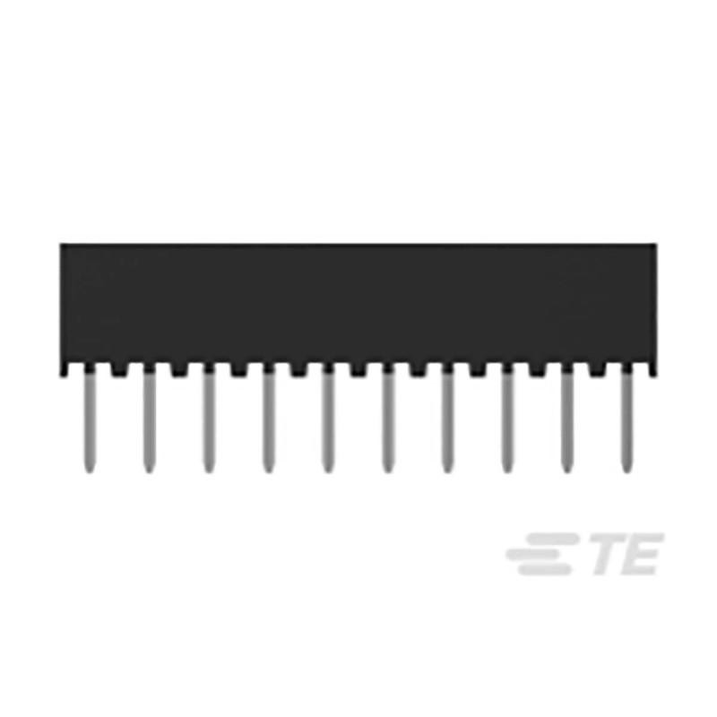 10 pcs - TE Connectivity AMPMODU Series Straight Through Hole Mount PCB Socket, 10-Contact, 1-Row, 2mm Pitch, Solder Terminatio