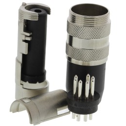 1 pcs - Amphenol Industrial, C 091 A 7 Pole M16 Din Plug, DIN 45329, 4A, 100 V IP40, Screw Lock, Male, Cable Mount