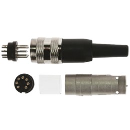 1 pcs - Amphenol Industrial, C 091 A 7 Pole M16 Din Plug, DIN 45329, 4A, 100 V IP40, Screw Lock, Male, Cable Mount