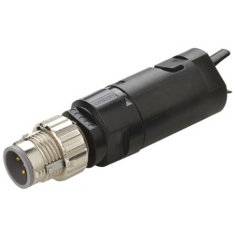 1 pcs - Omron Circular Connector, 4 Contacts, Cable Mount, M12 Connector, Plug, Male, IP67, XS5 Series