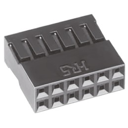 10 pcs - Hirose A1 Series Straight Cable Mount PCB Socket, 10-Contact, 2-Row, 2.54mm Pitch, Crimp Termination