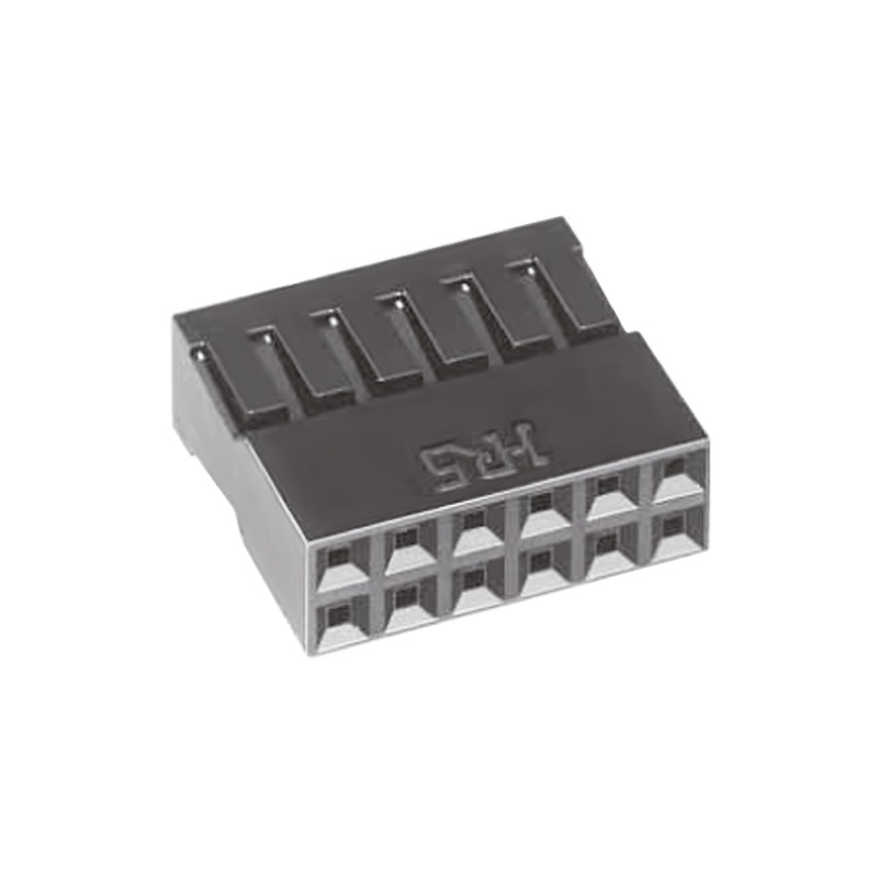 10 pcs - Hirose A1 Series Straight Cable Mount PCB Socket, 10-Contact, 2-Row, 2.54mm Pitch, Crimp Termination