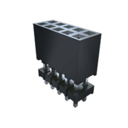 9 pcs - Samtec ESQT Series Straight Through Hole Mount PCB Socket, 30-Contact, 4-Row, 2mm Pitch, Solder Termination