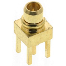 1 pcs - RS PRO, Plug PCB Mount MMCX Connector, 50Ω, Crimp Termination, Straight Body