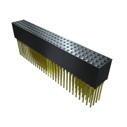 9 pcs - Samtec PTHF Series Straight Through Hole Mount PCB Socket, 120-Contact, 3-Row, 2mm Pitch, Press-In Termination