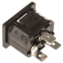 1 pcs - Bulgin C16 Snap-In IEC Connector Male, 10A, 250 V