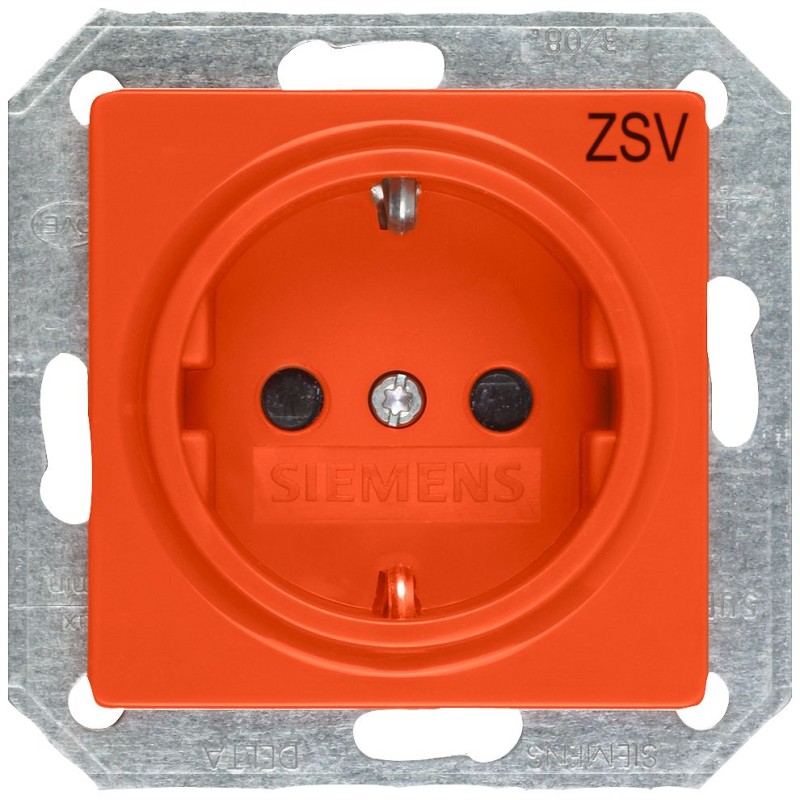 1 pcs - Siemens IP20 Orange Socket Socket, Rated At 16A, 250 V