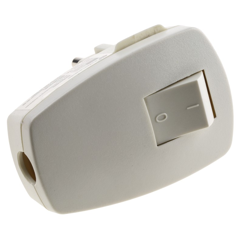 1 pcs - Kopp White Cable Mount 2P Mains Connector Plug, Rated At 16A, 250 V