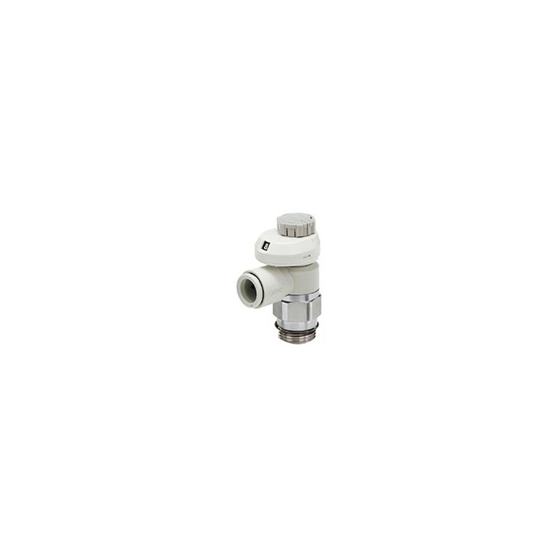 1 pcs - SMC AS Series Threaded Speed Controller, R 1/8 Male Inlet Port x 10mm Tube Outlet Port