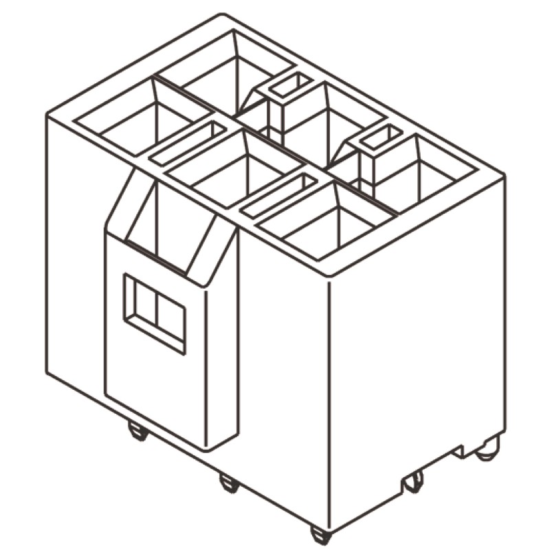 10 pcs - Molex Straight Through Hole PCB Header, 4 Contact(s), 6.5mm Pitch, 2 Row(s), Shrouded
