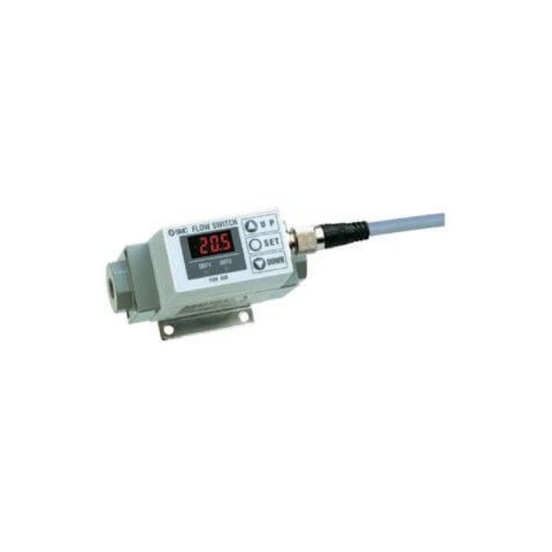 1 pcs - SMC PF2A Series Digital Flow Switch Flow Switch for Air, 25 l/min Min, 525 L/min Max