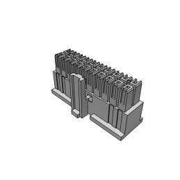 10 pcs - Samtec, IPD1 Male Crimp Connector Housing, 2.54mm Pitch, 20 Way, 2 Row