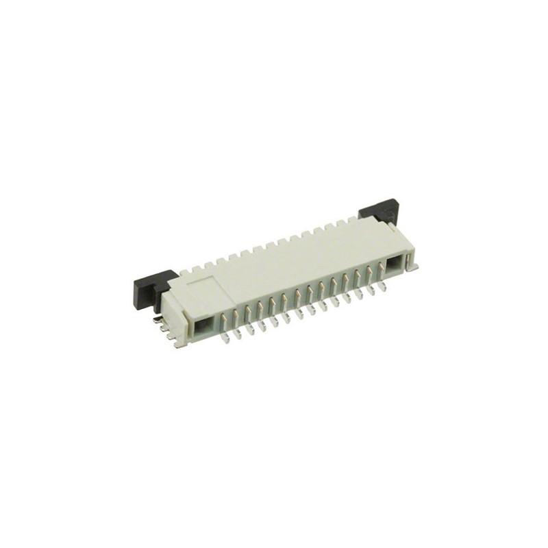 10 pcs - TE Connectivity, FPC 1mm Pitch 14 Way Right Angle Female FPC Connector, ZIF Top Contact