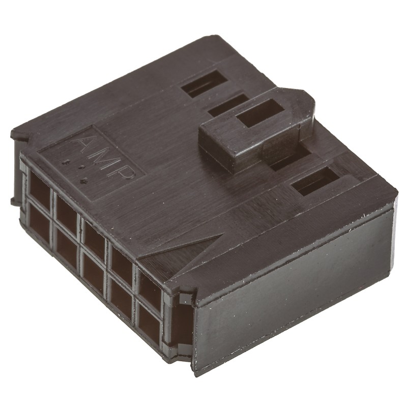 10 pcs - TE Connectivity, AMPMODU MOD IV Female Connector Housing, 2.54mm Pitch, 10 Way, 2 Row