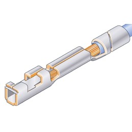 10 pcs - Amphenol Communications Solutions Mini-PV Series Female Crimp Terminal, 26AWG Min, 22AWG Max