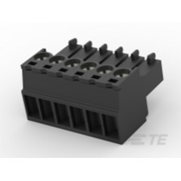 100 pcs - TE Connectivity 3.5mm Pitch 6 Way Pluggable Terminal Block, Plug, Cable Mount, Screw Termination