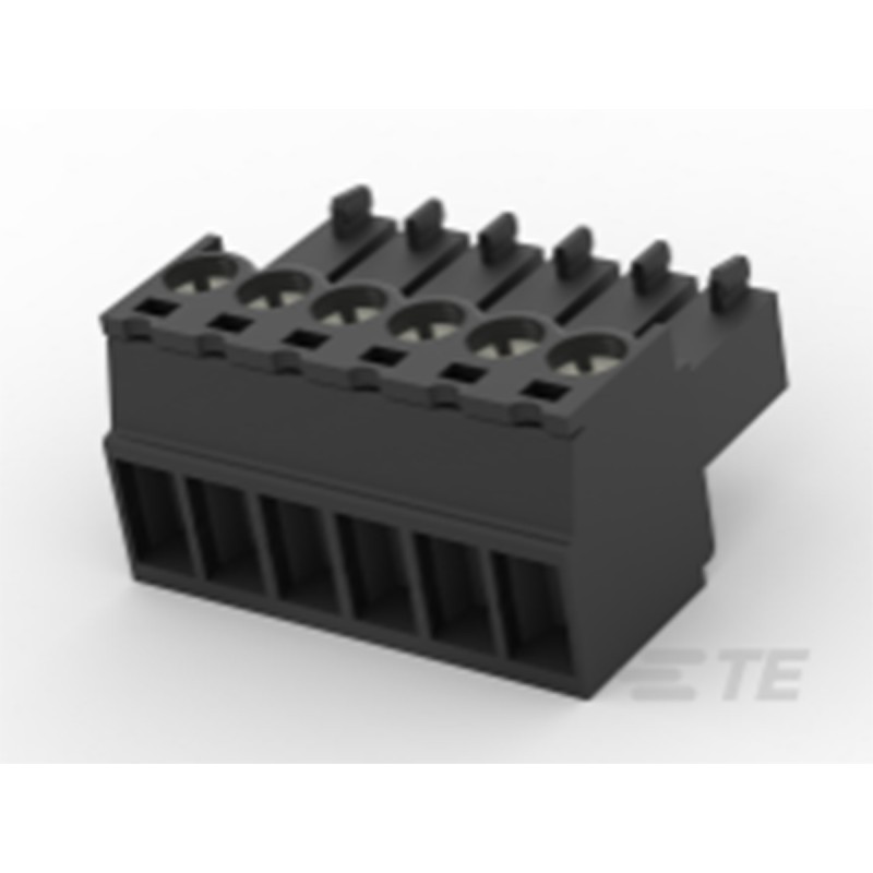 100 pcs - TE Connectivity 3.5mm Pitch 6 Way Pluggable Terminal Block, Plug, Cable Mount, Screw Termination