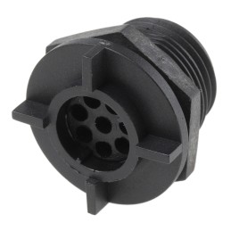 1 pcs - Bulgin Circular Connector, 8 Contacts, Rear Mount, Miniature Connector, Plug, Male, IP68, Buccaneer 400 Series