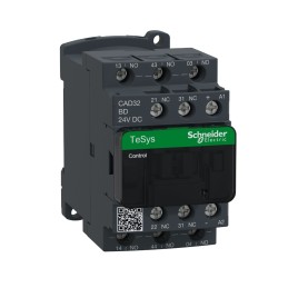 1 Box of 18 - Schneider Electric Control Relay 3 NO + 2 NC, 10 A Contact Rating, 5.4 W, 24 V, TeSys