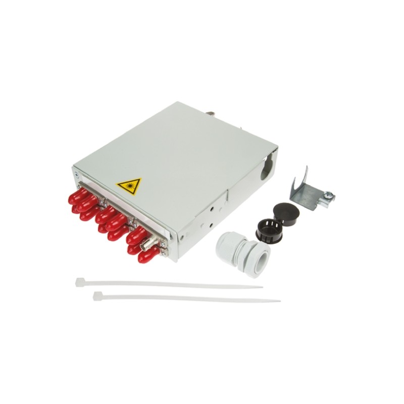 1 pcs - Telegartner 6 Port ST Single Mode Duplex Fibre Optic Patch Panel With 6 Ports Populated