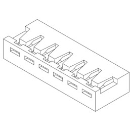 10 pcs - Molex Male Connector Housing, 2.5mm Pitch, 4 Way, 1 Row