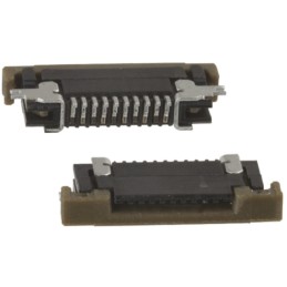 10 pcs - Amphenol Communications Solutions, SFV-R 0.5mm Pitch 10 Way Right Angle Male FPC Connector, ZIF Top Contact