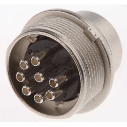1 pcs - Binder Circular Connector, 8 Contacts, Panel Mount, M16 Connector, Socket, Male, IP40, 680 Series