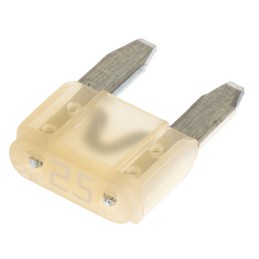 25 pcs - Wickmann 25A Clear Blade Car Fuse, 32V dc